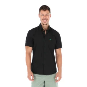 Camisa Manga Corta Color Negro