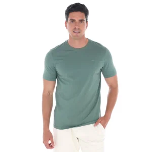 T-Shirt Tacto Suave Color Verde Manga Corta