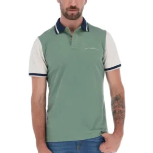 Playera Polo Hombre Mangas Contraste