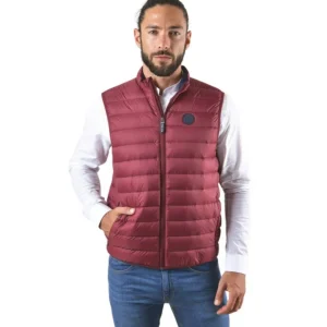 Chaleco Pluma De Ganso Ultraligero Hombre Tinto