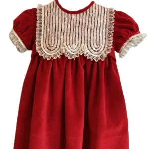 Vestido Pechera terciopelo bebé